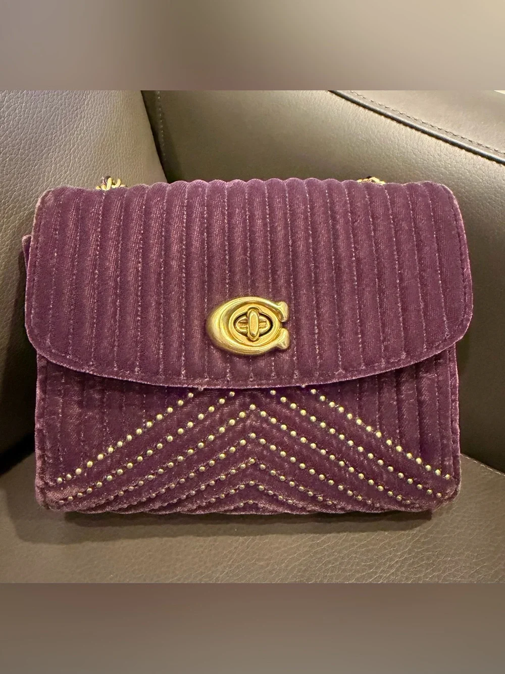 Coach Parker 18 with Quilting and Rivets